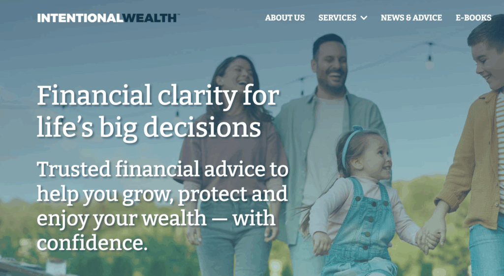 Intentional Wealth, financial planners website